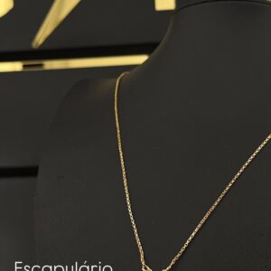 Escapulário Estrela de Davi - 1mm Tijolinho