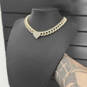 Colar Grumet Coração/ Feminino