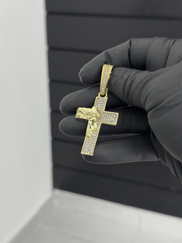 Pingente Cruz rosto de cristo  (G)