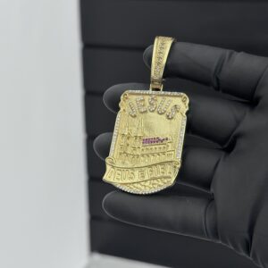 Pingente Jesus / Deus é fiel (GG)